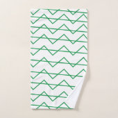 Bande verte Chevron (Serviette à main)