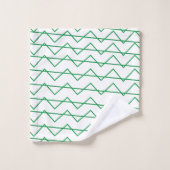 Bande verte Chevron (Gant de toilette)