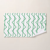 Bande verte Chevron (Serviette à main)