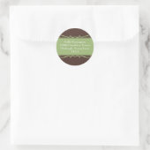 Bande verte fleurissent sur mesure étiquette de ad (Sac)