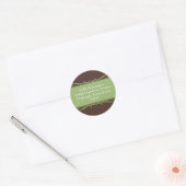 Bande verte fleurissent sur mesure étiquette de ad (Enveloppe)