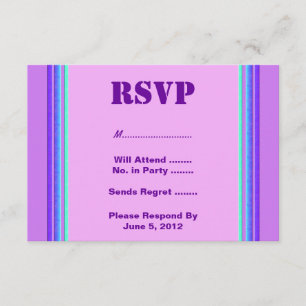 Bande violet turquoise RSVP