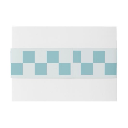 Bandeau De Faire-part à damiers ceinture pour faire-part de mariage (Dos exemple)