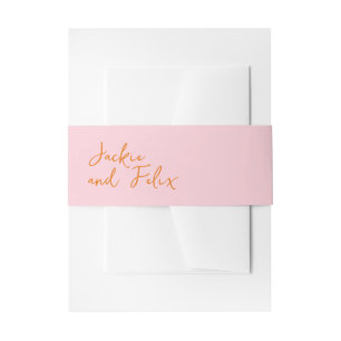 Bandeau De Faire-part Abstrait rose moderne mélange et mariage