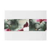 Bandeau De Faire-part Abstraite de Crimson et d'épinette verte (Dos exemple)