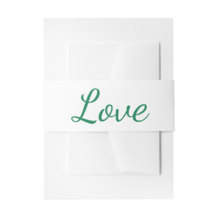 Bandeau De Faire-part Aimer Vert et Blanc