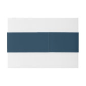 Bandeau De Faire-part Alliance de mariage Navy – Initiales (Dos exemple)