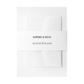 Bandeau De Faire-part Alliance Minimaliste de Mariage avec Bande de Vent