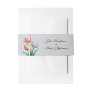 Bandeau De Faire-part Ambiance romantique et poétique Pastel Tulips