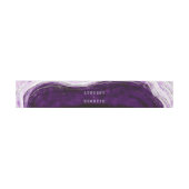 Bandeau De Faire-part Amethyst Purple & Silver Geode Mariage Monogramme (Plat)