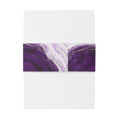 Bandeau De Faire-part Amethyst Purple & Silver Geode Mariage Monogramme (Dos Example)