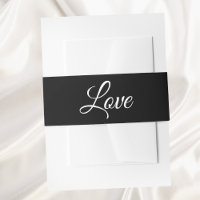 Amour Elegant noir blanc minimaliste Mariage