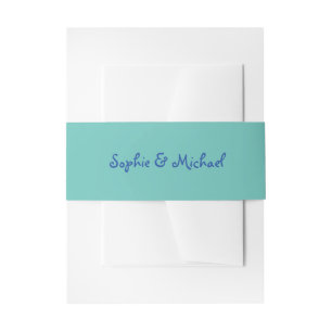 Bandeau De Faire-part Amour Mariage à l'écriture manuscrite bleue et s
