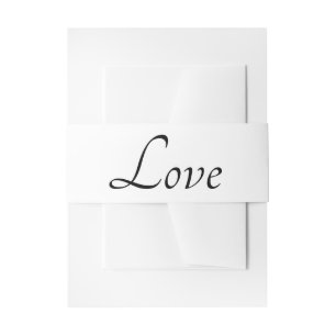 Bandeau De Faire-part Amour Minimaliste Mariage Noir Blanc
