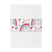 Bandeau De Faire-part Amour Valentines Jour Arc-en-ciel (Dos Example)