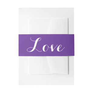 Bandeau De Faire-part Amour Violet Et Blanc - Cortège De Mariage