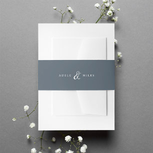 Bandeau De Faire-part Ampersand bleu Mariage personnalisé