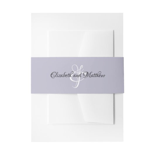 Bandeau De Faire-part Ampersand Mariage Noms Lavender (Devant example)
