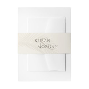 Bandeau De Faire-part Ampersand Palm Leaf Beach Tropical Branch