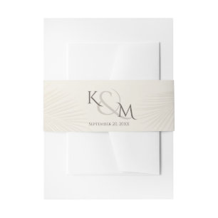 Bandeau De Faire-part Ampersand Palm Leaf Beach Tropical Branch