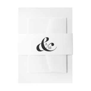 Bandeau De Faire-part Ampleur minimaliste de script de monogramme