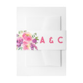 Bandeau De Faire-part Amusant Violet Fuchsia Floral Vibrant (Devant example)