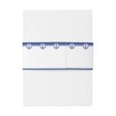 Bandeau De Faire-part Ancre marine Blue Nautical (Dos Example)