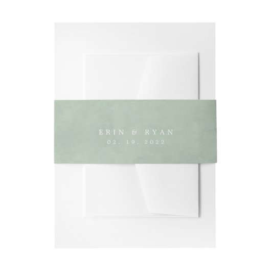 Bandeau De Faire-part Anemones Sage & Dusty Green Eucalyptus Mariage (Devant example)