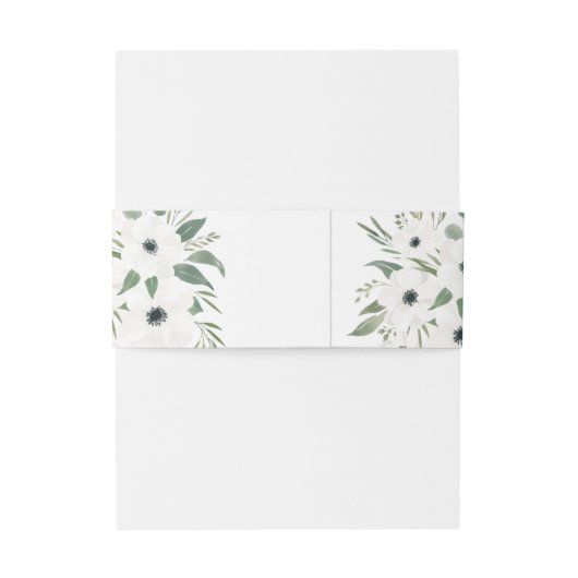 Bandeau De Faire-part Anemones Sage & Dusty Green Eucalyptus Mariage (Dos Example)