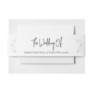 Bandeau De Faire-part Anéone en blanc