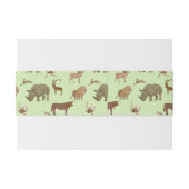 Bandeau De Faire-part Animaux sauvages (Dos exemple)