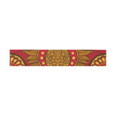 Bandeau De Faire-part Ankara Red Floral Belly Band (Plat)