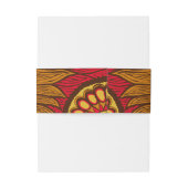 Bandeau De Faire-part Ankara Red Floral Belly Band (Dos Example)