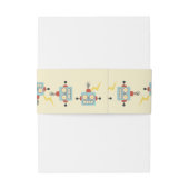 Bandeau De Faire-part Anniversaire de enfant Motif de robots antiques (Dos Example)