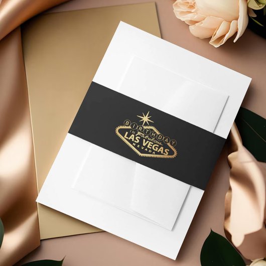 Bandeau De Faire-part Anniversaire élégant de Las Vegas