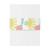 Bandeau De Faire-part Anniversaire floral arc-en-ciel Sunshine (Dos Example)