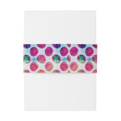 Bandeau De Faire-part Aquarelle abstrait point rose motif (Dos Example)