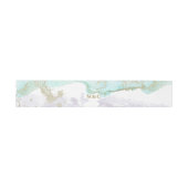 Bandeau De Faire-part Aquarelle Abstraite chic Turquoise Gold Lavender (Plat)