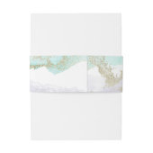 Bandeau De Faire-part Aquarelle Abstraite chic Turquoise Gold Lavender (Dos Example)