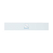 Bandeau De Faire-part Aquarelle Bleu Blanc Hydrangea Mariage Crest (Plat)