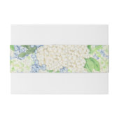 Bandeau De Faire-part Aquarelle bleu et blanc Hydrangea (Dos exemple)
