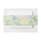 Bandeau De Faire-part Aquarelle bleu et blanc Hydrangea (Devant Example)