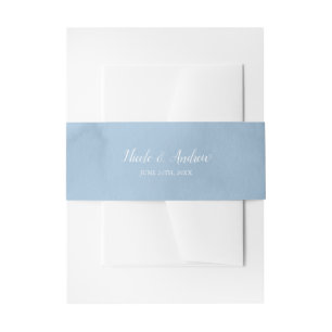 Bandeau De Faire-part Aquarelle bleu foncé Mariage personnalisé