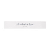 Bandeau De Faire-part Aquarelle Bleu Texte L'aventure commence Mariage (Plat)