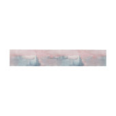 Bandeau De Faire-part Aquarelle bleue et rose (Plat)