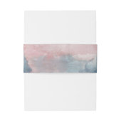 Bandeau De Faire-part Aquarelle bleue et rose (Dos Example)