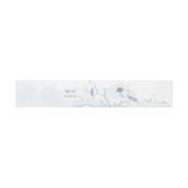 Bandeau De Faire-part Aquarelle bleue + Mariage moderne Fleur sauvage (Plat)