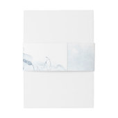 Bandeau De Faire-part Aquarelle bleue + Mariage moderne Fleur sauvage (Dos Example)