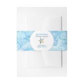 Bandeau De Faire-part Aquarelle bleue Starfish Beach Soap Band Wrap (Devant example)