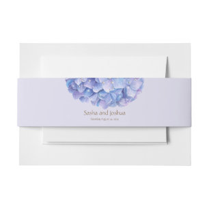Bandeau De Faire-part Aquarelle Blue Hydrangea Pearl